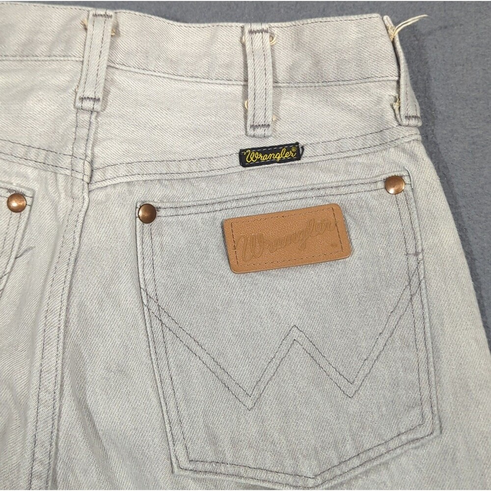 Wrangler VTG Jean 13MGYG Juniors 9 Fits 26x33 Gray USA Made Scovill Zip 80s 90s